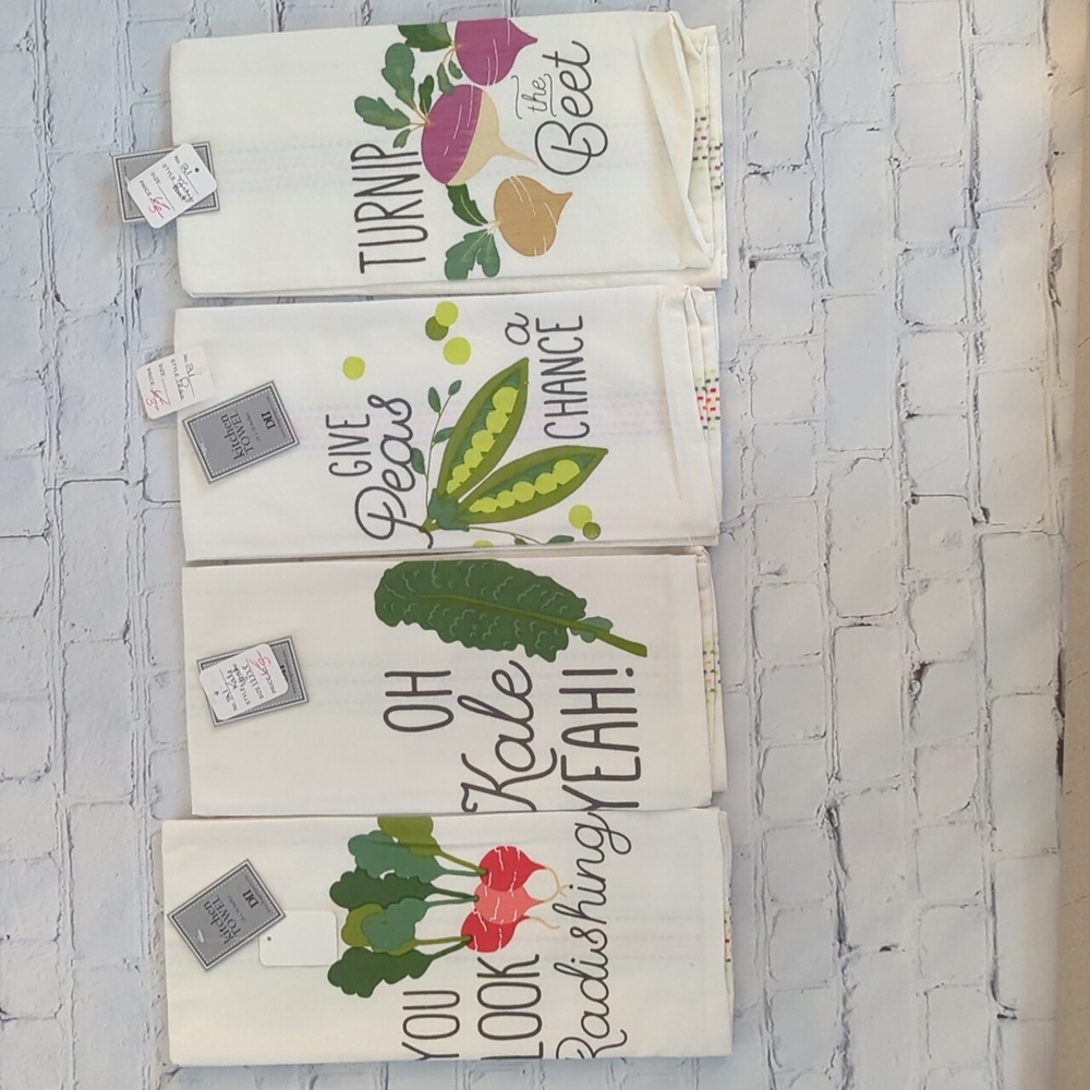 Punny Dish Towel Set of 4